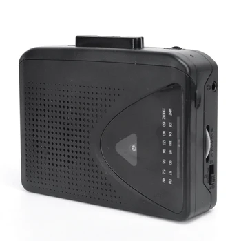 Портативный кассетный магнитофон Walkman, Встроенный динамик AM / FM-радио с разъемом Eeadphone 3,5 мм, прочный стереофонический магнитофон. 1