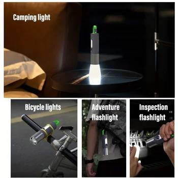 Портативный Мини Светодиодный брелок-фонарик Супер яркий перезаряжаемый через USB Мощный масштабируемый фонарик для рыбалки, кемпинга, палатки, фонаря, лампы 4