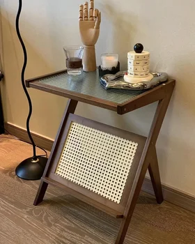 Приставной столик к дивану, простой домашний журнальный столик, прикроватный маленький мини-столик, современная и минималистичная полка для хранения на балконе 1