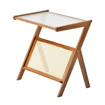 Приставной столик к дивану, простой домашний журнальный столик, прикроватный маленький мини-столик, современная и минималистичная полка для хранения на балконе 4