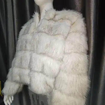 Простое элегантное женское пальто, стильная женская куртка из искусственного меха, элегантное однотонное пальто на осень-зиму с модным длинным рукавом 4
