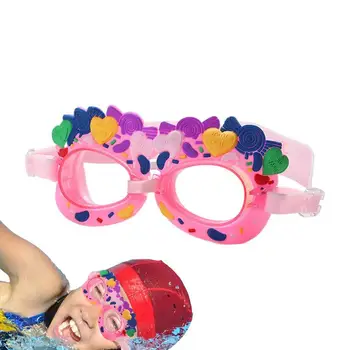Профессиональные очки для плавания, мультяшные очки для плавания для девочек с затычкой для ушей, водонепроницаемые очки для плавания с защитой от запотевания для детей, подарки для детей 0