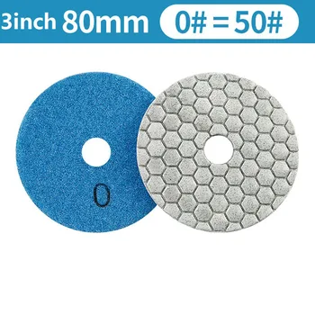 Прочный Режущий диск Шлифовальный круг 50-3000 гр. 80 мм Алмазный круг для сухой полировки Полировальные площадки для мрамора, гранита, стекла 0
