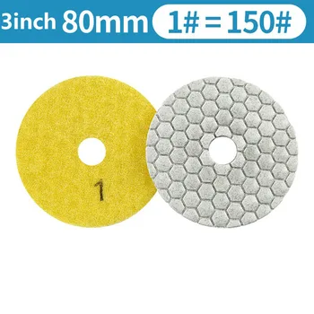 Прочный Режущий диск Шлифовальный круг 50-3000 гр. 80 мм Алмазный круг для сухой полировки Полировальные площадки для мрамора, гранита, стекла 1