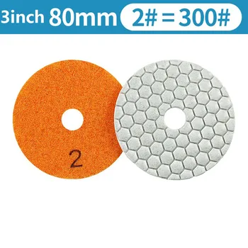 Прочный Режущий диск Шлифовальный круг 50-3000 гр. 80 мм Алмазный круг для сухой полировки Полировальные площадки для мрамора, гранита, стекла 2