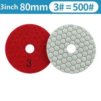 Прочный Режущий диск Шлифовальный круг 50-3000 гр. 80 мм Алмазный круг для сухой полировки Полировальные площадки для мрамора, гранита, стекла 3