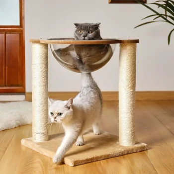 Рама для лазания по кошкам, космическая капсула, встроенная многофункциональная игрушка для домашних животных-башня для кошек 2
