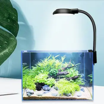 Растения в аквариуме мощностью 5 Вт, светящиеся Пластиковые USB-аквариумные лампы, светодиодные аквариумные ландшафтные лампы с вращением на 360 ° 0
