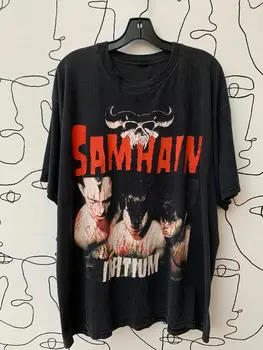 Редкая Черная футболка Danzig Samhain Initium 1999 года с графическим рисунком Кровавого ритуала NH4642