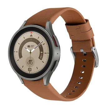 Ремешок из натуральной кожи 20 мм для Samsung Galaxy Watch 4 44 мм 40 мм 4 классический браслет без зазоров correa Galaxy Watch 5 pro с ремешками 45 мм