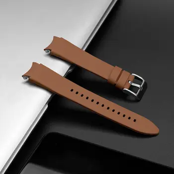 Ремешок из натуральной кожи 20 мм для Samsung Galaxy Watch 4 44 мм 40 мм 4 классический браслет без зазоров correa Galaxy Watch 5 pro с ремешками 45 мм 3