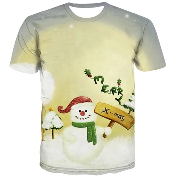 Рождественская футболка KYKU, мужская одежда из аниме 