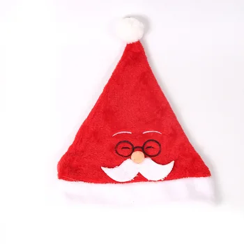 Рождественская шляпа, Короткая Плюшевая Рождественская шляпа Санта Клауса из Мультфильма, Рождественский подарок для детей и взрослых, Рождественское украшение 2023 4