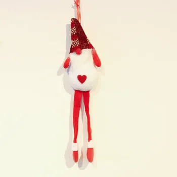 Рождественские украшения, плюшевые подвески с рождественскими куклами на длинных ножках, Креативные подвески для украшения рождественского шкафа 5