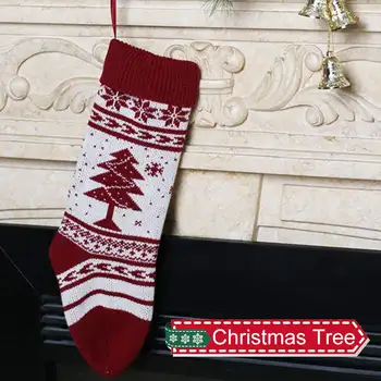 Рождественские чулки, носок, Снежинка / Рождественская елка, Подвесные украшения, Держатели Рождественских подарков, сумки для конфет, украшения для дома 1