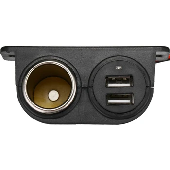 Розетка автомобильного прикуривателя постоянного тока 5 В Крепление для автомобиля под приборной панелью Адаптер для зарядки Разветвитель планшета Двойное зарядное устройство USB Аксессуары для розеток питания 2
