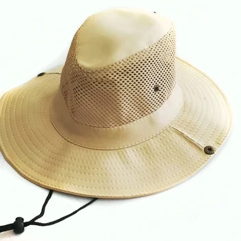Рыболовные кепки Мужская уличная шляпа рыцарская кепка Широкая соломенная шляпа Лето Осень Туризм пеший туризм Пляжная солнцезащитная кепка 3