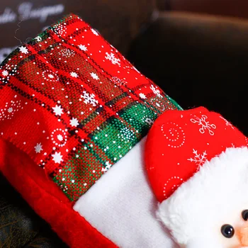 Санта-Чулок, Носок, Рождественские пакеты для конфет, Украшения для домашней Рождественской елки, подвески, носки в виде снеговика, Подвешенные к камину 1
