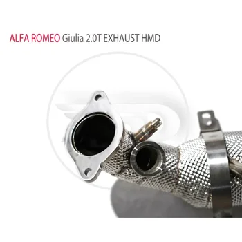 Секция высокоточных труб ответвление водосточной трубы Выхлопная труба с для автомобиля Alfa Romeo Giulia 2.0T 2