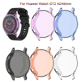 Силиконовый Чехол Для Huawei Watch GT2 42 46 мм Защитное покрытие экрана Мягкий чехол Для huawei GT 2 band SmartWatch fundas couqe