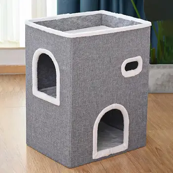 Складная кровать для кошки, Складываемый кошачий кубик для домашних животных, играющий в Climb 1