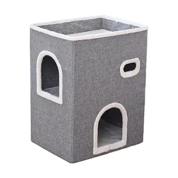 Складная кровать для кошки, Складываемый кошачий кубик для домашних животных, играющий в Climb 3