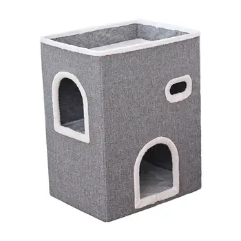 Складная кровать для кошки, Складываемый кошачий кубик для домашних животных, играющий в Climb 5