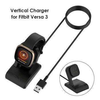 Сменный кабель для зарядки смарт-часов, USB-зарядное устройство для Fitbit Versa 3 / Fitbit Sense, док-станция для зарядки, адаптер питания для часов 4