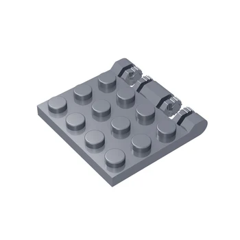 Совместим с 44570 мелкими частицами шарнирная пластина 3x4 MOC DIY с двойным замком на 2 пальца и 9 зубьев Строительные блоки Particle