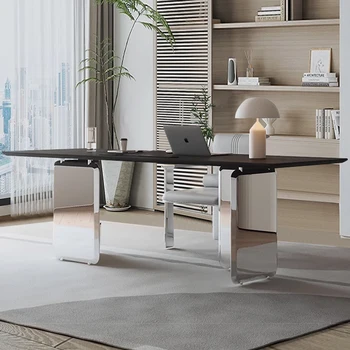 Современный и минималистичный письменный стол, домашний кабинет, спальня, письменный стол, высокий офисный стол, итальянский светлый роскошный компьютерный стол 1
