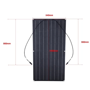 Солнечная панель мощностью 100-300 Вт с разъемом 105x54 см для семейной солнечной системы RV, источник солнечной энергии, энергосбережение, 20,3% Высокая эффективность 2