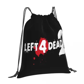 Сумки с логотипом LEFT 4 DEAD 2 на шнурках с функциональным рюкзаком для мужчин, предназначенные для школьных походов.