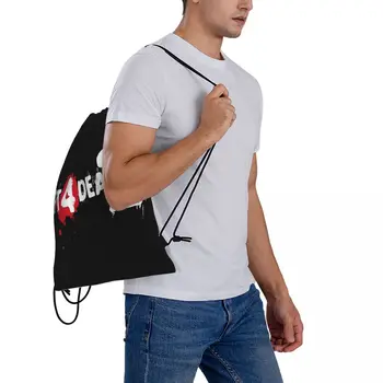 Сумки с логотипом LEFT 4 DEAD 2 на шнурках с функциональным рюкзаком для мужчин, предназначенные для школьных походов. 4