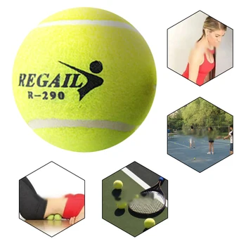 Теннисные мячи для тренировки тенниса с высоким отскоком от укуса собак 6,4 см Эластичный резиновый теннисный мяч для занятий спортом на открытом воздухе 0