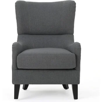 Тканевый диван-кресло Quentin, стулья для гостиной, древесный уголь, 32,6 D X 27W X 38,75 H, Бесплатная доставка, мебель для гостиной, дом для отдыха
