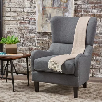 Тканевый диван-кресло Quentin, стулья для гостиной, древесный уголь, 32,6 D X 27W X 38,75 H, Бесплатная доставка, мебель для гостиной, дом для отдыха 5