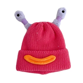 Толстая шапочка-бини, шляпа для любителей моды, светящаяся шляпа-антенна для подростков, сохраняющая тепло 2