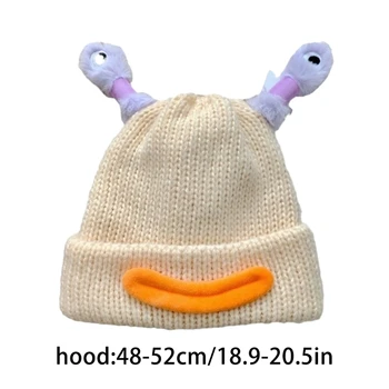 Толстая шапочка-бини, шляпа для любителей моды, светящаяся шляпа-антенна для подростков, сохраняющая тепло 5