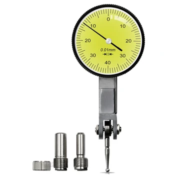 Точный измерительный индикатор с циферблатом Прецизионный Метрический С направляющими в виде Ласточкиного хвоста Крепление 0-4 0,01 Мм Измерительный инструмент Инструмент