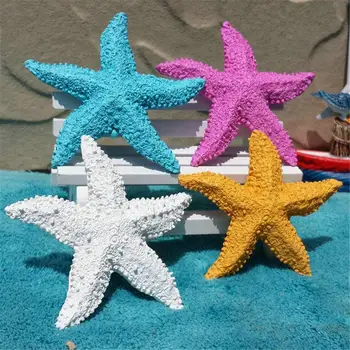 Украшение в виде морской звезды из смолы, украшение для домашнего аквариума, реквизит для фотосъемки, мини-морская звезда, 7,5 см, украшение для дома, реквизит для фотосъемки 0