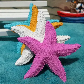 Украшение в виде морской звезды из смолы, украшение для домашнего аквариума, реквизит для фотосъемки, мини-морская звезда, 7,5 см, украшение для дома, реквизит для фотосъемки 1