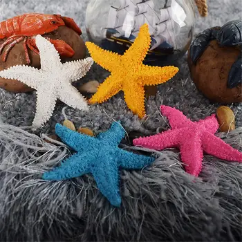 Украшение в виде морской звезды из смолы, украшение для домашнего аквариума, реквизит для фотосъемки, мини-морская звезда, 7,5 см, украшение для дома, реквизит для фотосъемки 2