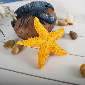 Украшение в виде морской звезды из смолы, украшение для домашнего аквариума, реквизит для фотосъемки, мини-морская звезда, 7,5 см, украшение для дома, реквизит для фотосъемки 5