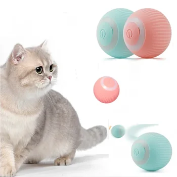 Умные игрушки для кошек, автоматический катящийся мяч, Электрические игрушки для кошек, интерактивные для дрессировки кошек, самодвижущиеся игрушки для котенка, Аксессуары для домашних животных 0