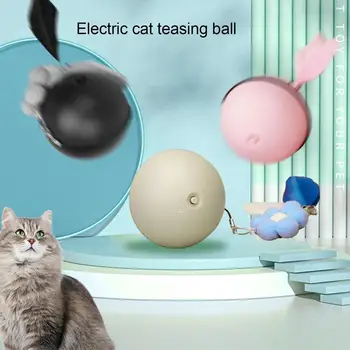 Умные игрушки для кошек, катающийся мяч, Электрические интерактивные игрушки для дрессировки кошек, самодвижущиеся Забавные аксессуары для котенка 0