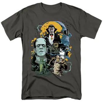 Универсальная футболка Monsters Monster Mash Dracula Frankenstein с официальной лицензией