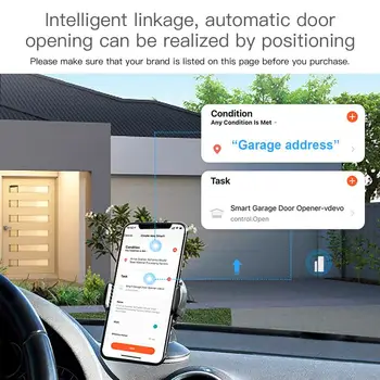 Универсальный переключатель управления открытием гаражных ворот Tuya WiFi, дистанционное управление мобильным приложением, без подключения проводов, работа с Alexa Google Home 4