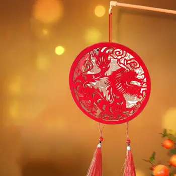 Фонарь с гравировкой, праздничный рисунок дракона, светящийся фонарь, украшение в китайском стиле для Новогодне-весеннего фестиваля, работающий на батарейках 2