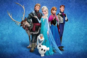 Фоны Disney Frozen, вечеринка по случаю дня рождения девочки, фотография принцессы Эльзы Анны, баннер для душа ребенка, фоны для фотосессии 1