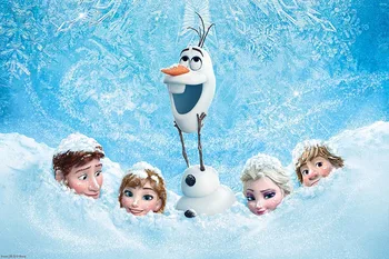 Фоны Disney Frozen, вечеринка по случаю дня рождения девочки, фотография принцессы Эльзы Анны, баннер для душа ребенка, фоны для фотосессии 3